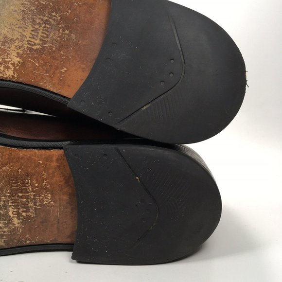 Johnston & Murphy Mens Leather Dress Shoes sz 11.5 M Made in Italy Dark Brown - Picture 11 of 12